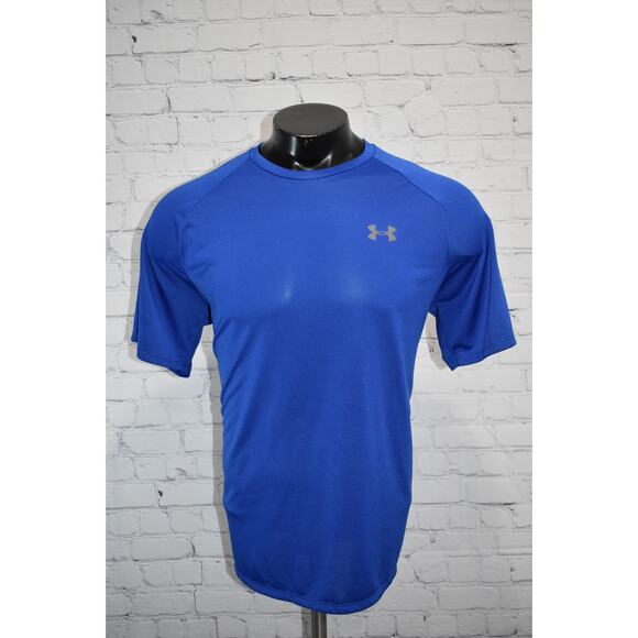Under Armour Gym Shirt Tech Tee Mens Size XL Blue HeatGear Performance - Picture 2 of 6